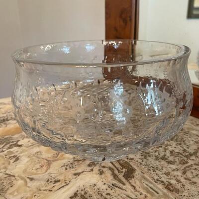 Lot 212 Footed Crystal Bowl Etched Mark 7.5