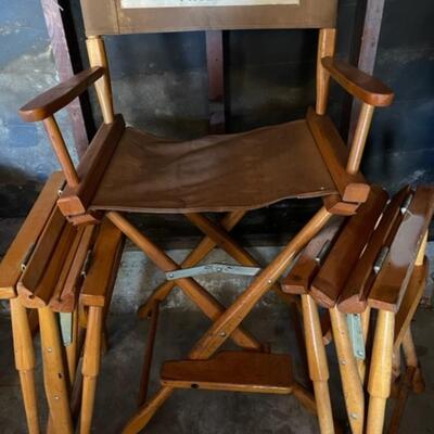 Lot 215 Classic Design Folding Chairs 1 Tall Producer Chair + 2 Shorter Chairs