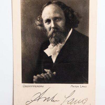 AUTOGRAPHED POST CARD - SIGNED BY GERMAN ACTOR ANTON LANG