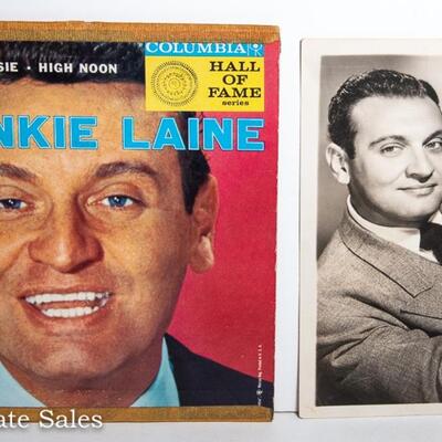 FRANKIE LAINE - AUTOGRAPHED PHOTO and EP RECORD