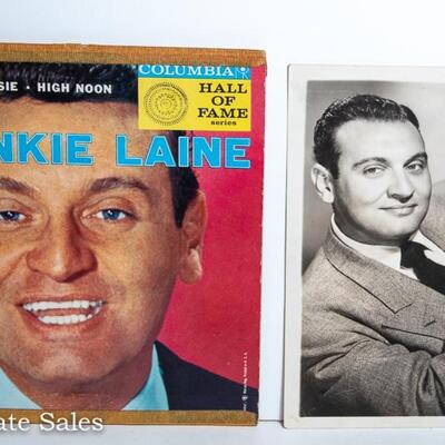 FRANKIE LAINE - AUTOGRAPHED PHOTO and EP RECORD