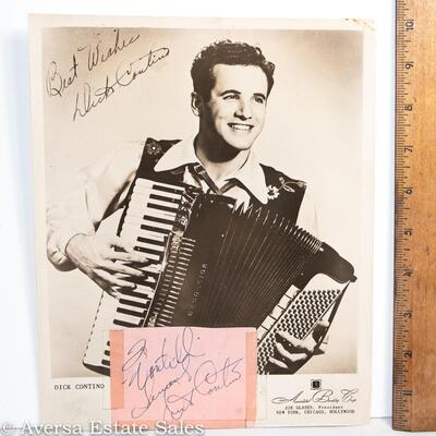 AUTOGRAPHED PHOTO - ACCORDIONIST DICK CONTINO