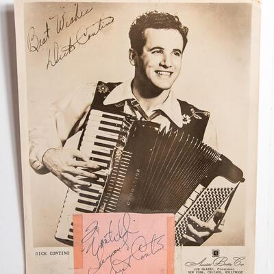 AUTOGRAPHED PHOTO - ACCORDIONIST DICK CONTINO