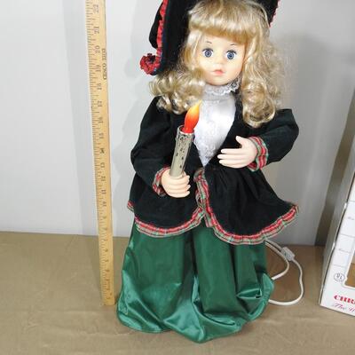 Christmas lighted display doll