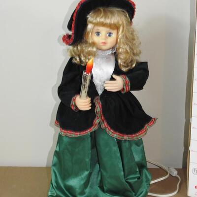 Christmas lighted display doll
