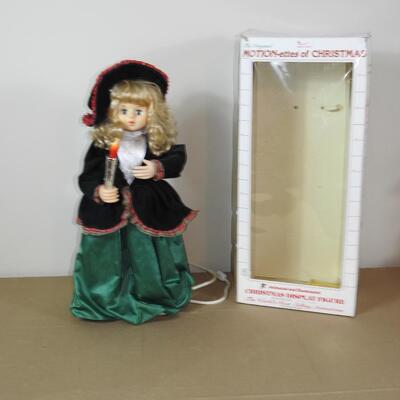 Christmas lighted display doll