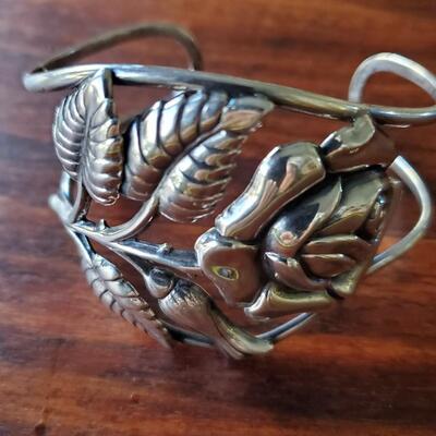 Sterling ROSE design Cuff