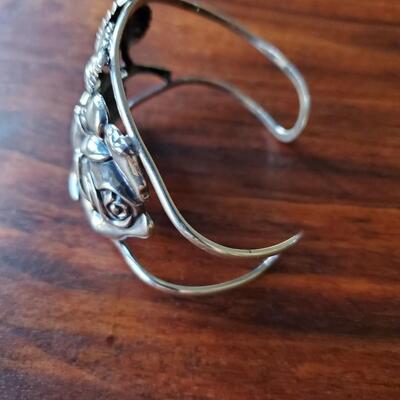 Sterling ROSE design Cuff