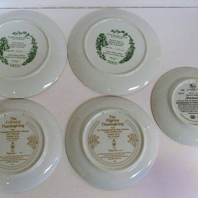 Lot of Collectible Plates, Gardens and Thanksgiving Theme