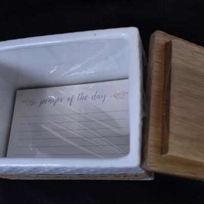 Mirror Glass Praying Candle, Be Still and Know Prayer Box with Cards - New