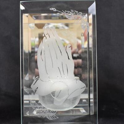 Mirror Glass Praying Candle, Be Still and Know Prayer Box with Cards - New