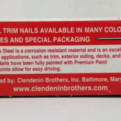 3 Clendenin Brothers Stainless Steel Trim Nails - White - 1lb. Box