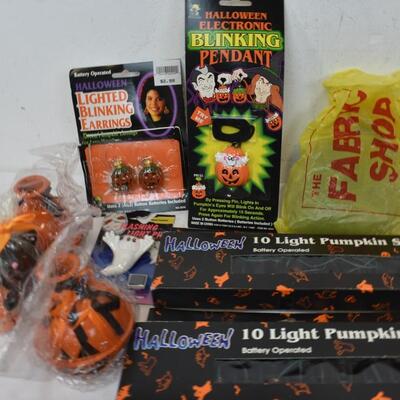 Halloween DÃ©cor: Earrings, Bells, Lights, Pumpkin, Signs, Bats and More! - New