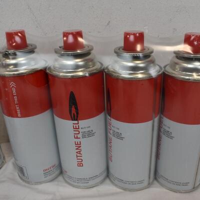 Four Packages of 4 Butane Fuel 7.8 Ounce Canisters Each, For Appliances - New