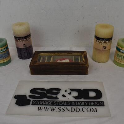 Aromatherapy Pillar Candles, AromaSense Candles, Incense Kit - New
