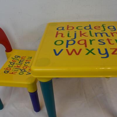Rainbow Legs The Alphabet Chair and Small Table for Toddlers - New