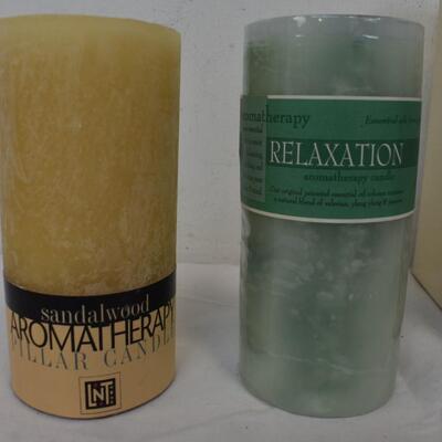 2 Quart Stoneware Casserole, AromaTherapy Pillar Candles, Lavender Candle - New