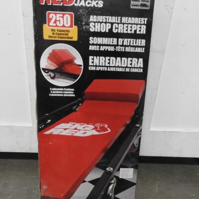 Torin Big Red Jacks - Red Shop Floor Creeper, Adjustable Head Rest - New