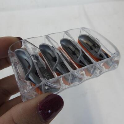 Qty 20 Razor Blade Refills. 4 Blades on each. Gray/Orange. No packaging - New