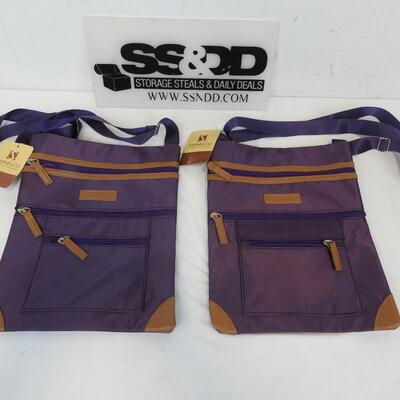 2 Purple Purses/Cross Body Bags by Stone & Co. NWT - New
