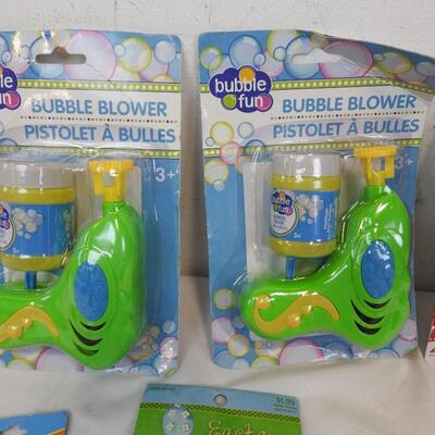 19 pc Party Gifts, Goodie Bag Items: Bubble Blowers, Stampers, Lip Balms - New