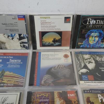 9 Music CDs: Classical Music: Ravel, Beethoven, Brahms, Mozart. All Sealed - New