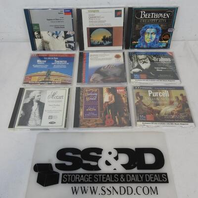 9 Music CDs: Classical Music: Ravel, Beethoven, Brahms, Mozart. All Sealed - New