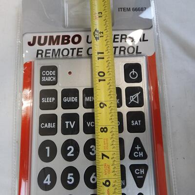 Jumbo Universal Remote Control 5" x 11" - New