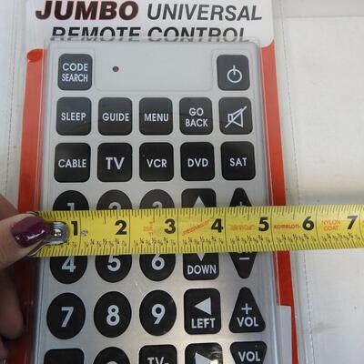 Jumbo Universal Remote Control 5" x 11" - New