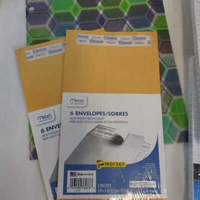 20 pc School/OfficeLot: Envelopes, Folders, & Lined Paper - New