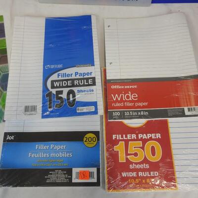 20 pc School/OfficeLot: Envelopes, Folders, & Lined Paper - New