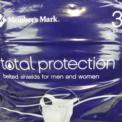 Member's Mark Belted Shields for Men & Women. Total Protection OSFM Qty 30 - New