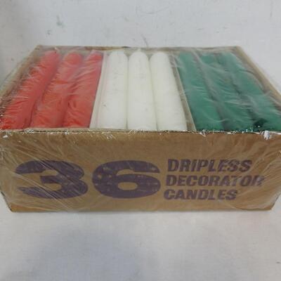 6+ Holiday Candles in Red, Green, & White - New