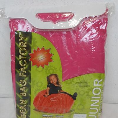 Bean Bag Factory Junior Size (requires 1 bag of beans) Bright Pink - New