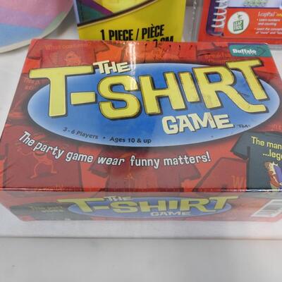 4 pc Kids: Dragon Kite, Ty Stuffed Toy, LeapPad Math, T-Shirt Game - New