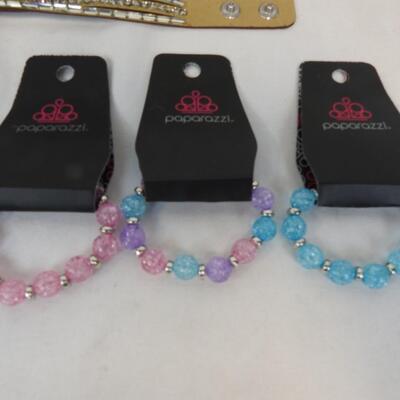 6 Bracelets by Paparazzi: Wrap, Pink, Blue, Purple - New