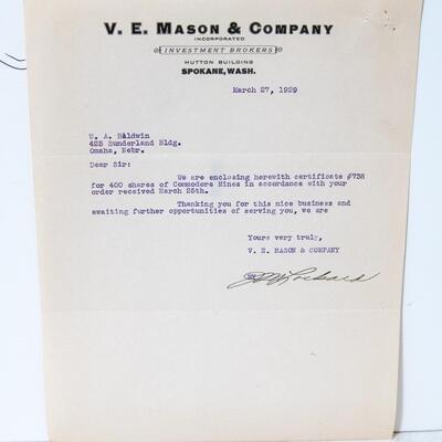 VINTAGE STOCK CERTIFICATE