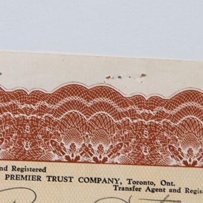 VINTAGE STOCK CERTIFICATE