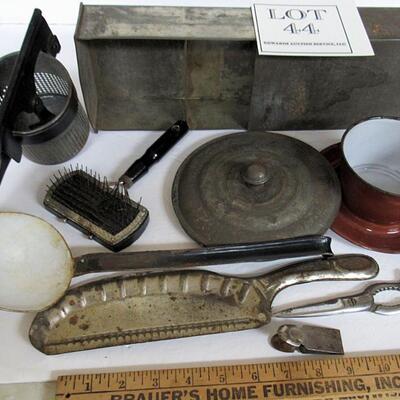 Lot of Vintage and Antique Tinware, Graniteware, More