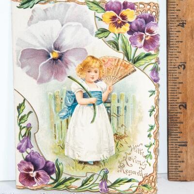 ANTIQUE - "WITH LOVING REGARDS" CARD