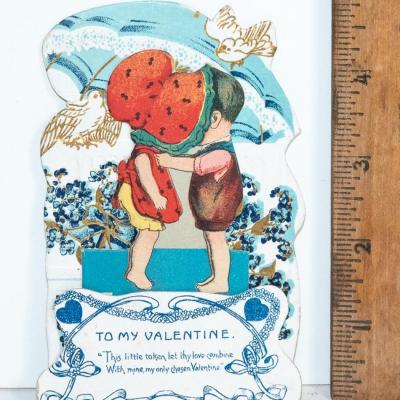 ANTIQUE - FLIP FRONT- VALENTINES CARD