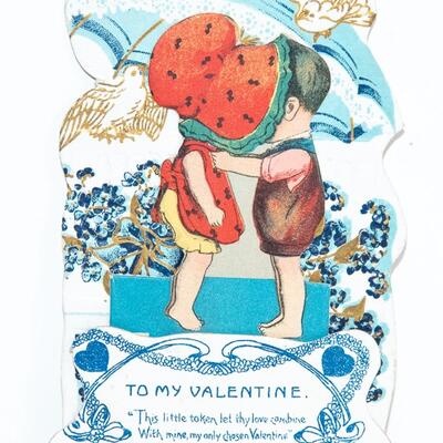 ANTIQUE - FLIP FRONT- VALENTINES CARD