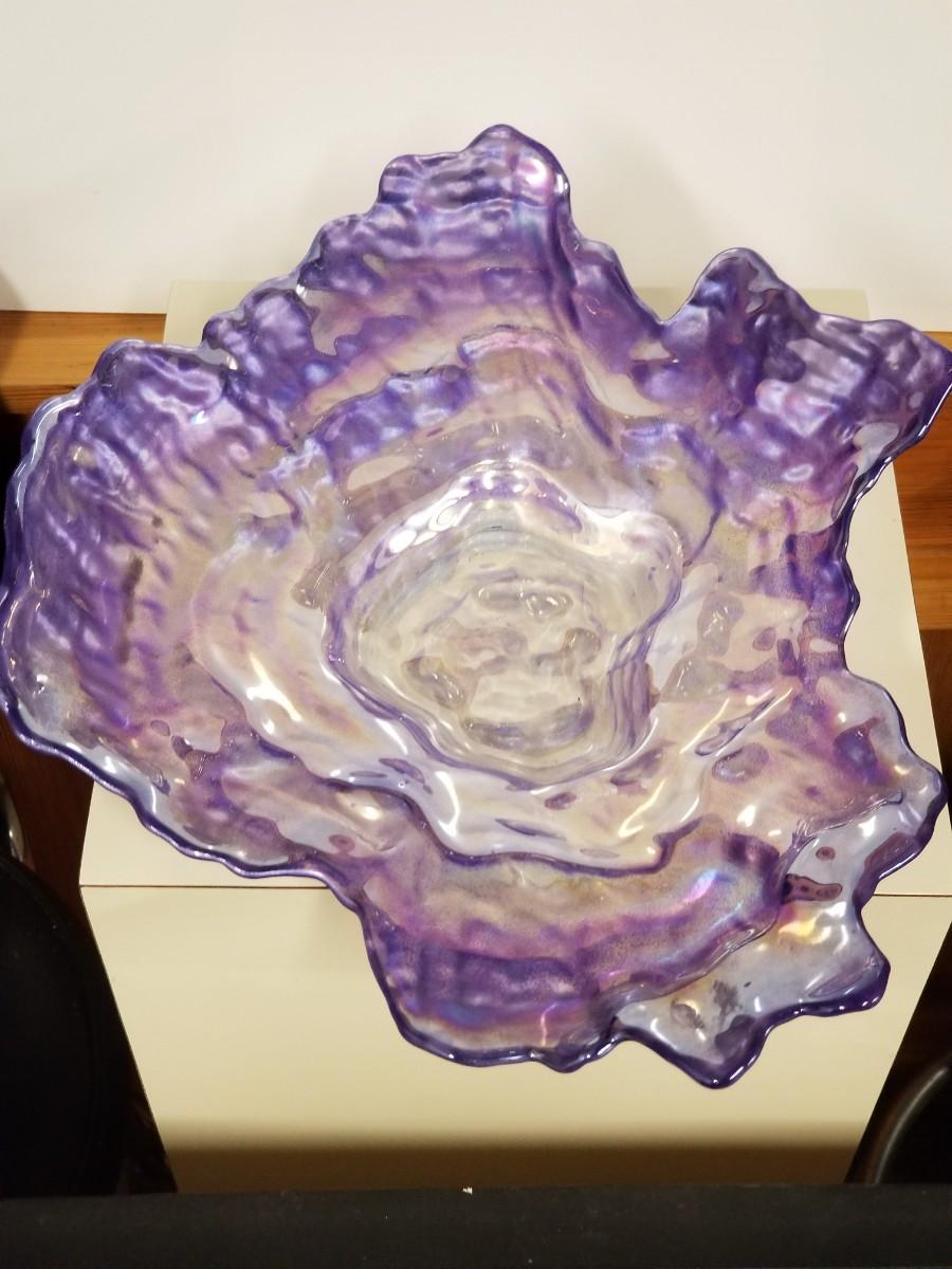 Large vintage organic shaped bowl