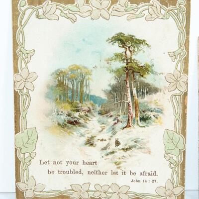 FIVE - VINTAGE SCRIPTURE CARDS