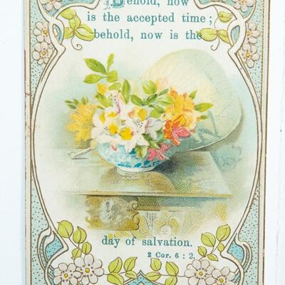 FIVE - VINTAGE SCRIPTURE CARDS