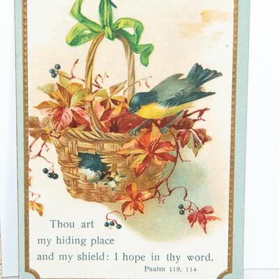 FIVE - VINTAGE SCRIPTURE CARDS