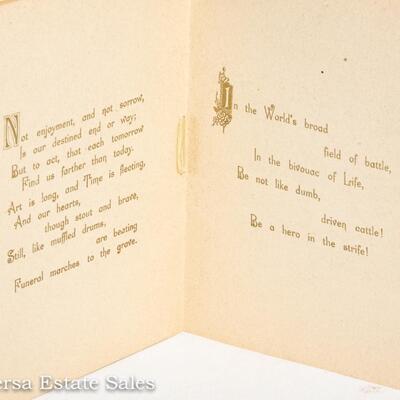 ANTIQUE BOOKLET - "THE PSALM OF LIFE"