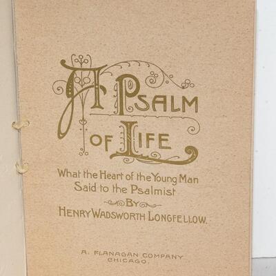 ANTIQUE BOOKLET - "THE PSALM OF LIFE"