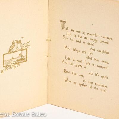 ANTIQUE BOOKLET - "THE PSALM OF LIFE"