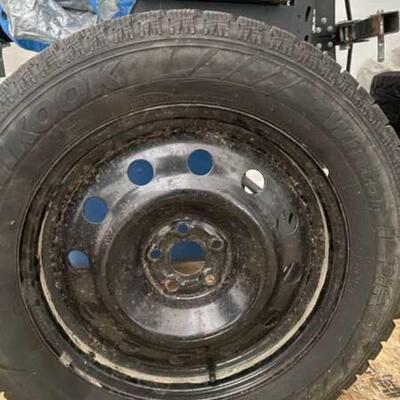 Set of four studded snow tires, 225/60R17 99T